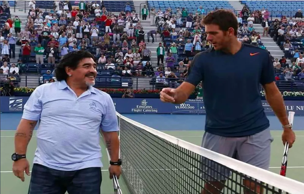 Emotivo posteo para Del Potro desde la cuenta de Maradona