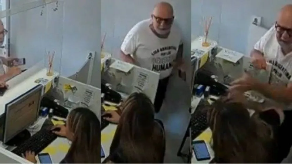 Qué dijo la empleada que fue insultada y golpeada por el dirigente de derechos humanos