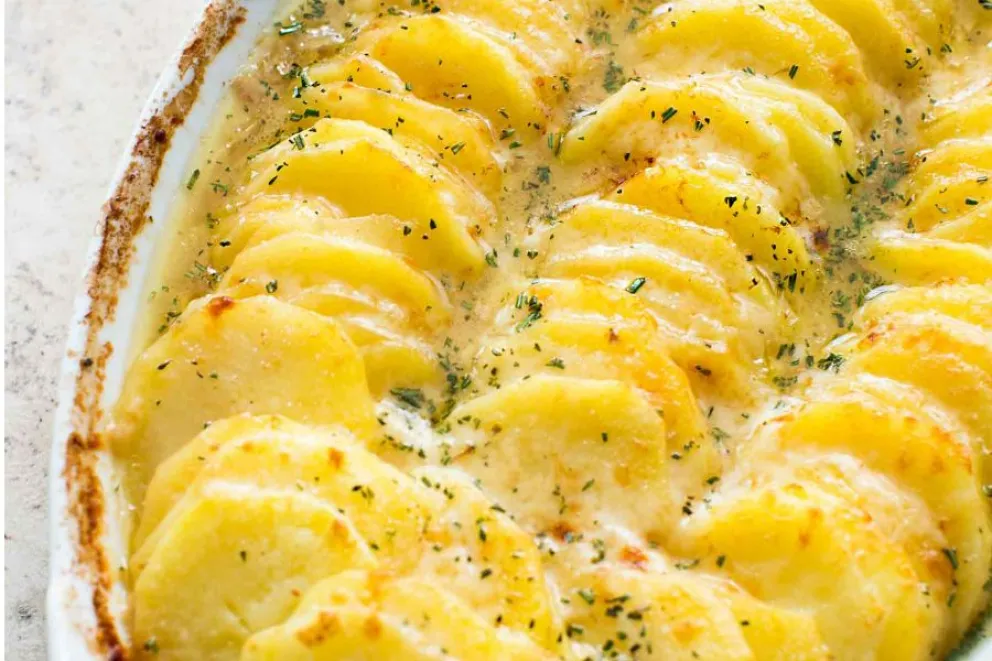 Paso a paso para hacer una cazuela de papa, cebolla y hongos riquísima