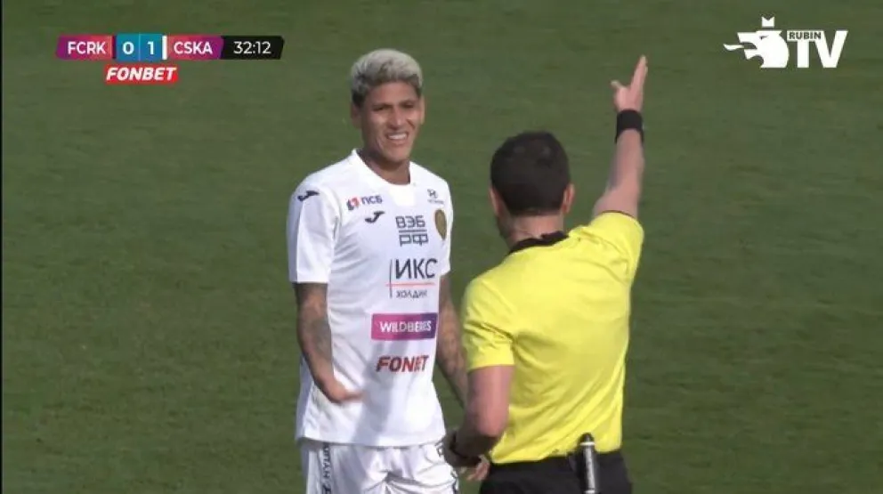 Carrascal tuvo el peor debut: se fue expulsado en un amistoso del CSKA 