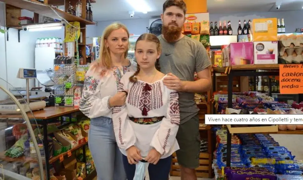 Una familia ucraniana que vive en Cipolletti, teme por los parientes que tienen en su tierra natal