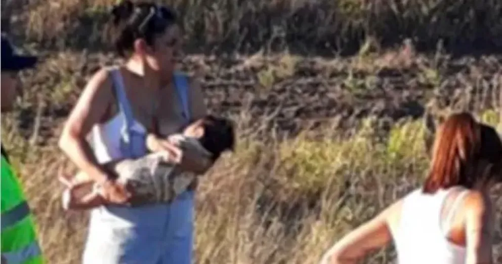 Policía rionegrina amamantó a una beba tras un choque